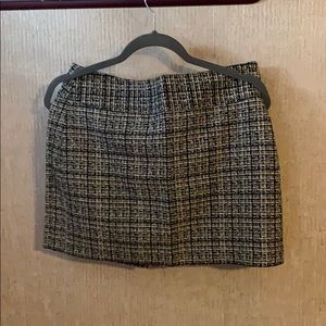 Plaid tweed mini skirt